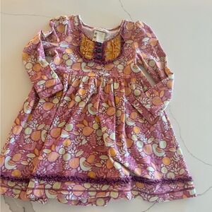 Matilda Jane Orange and Purple Floral Dress
